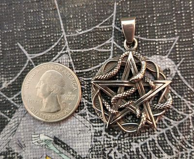Pentagram &amp; Snake Pendant​ + Chain