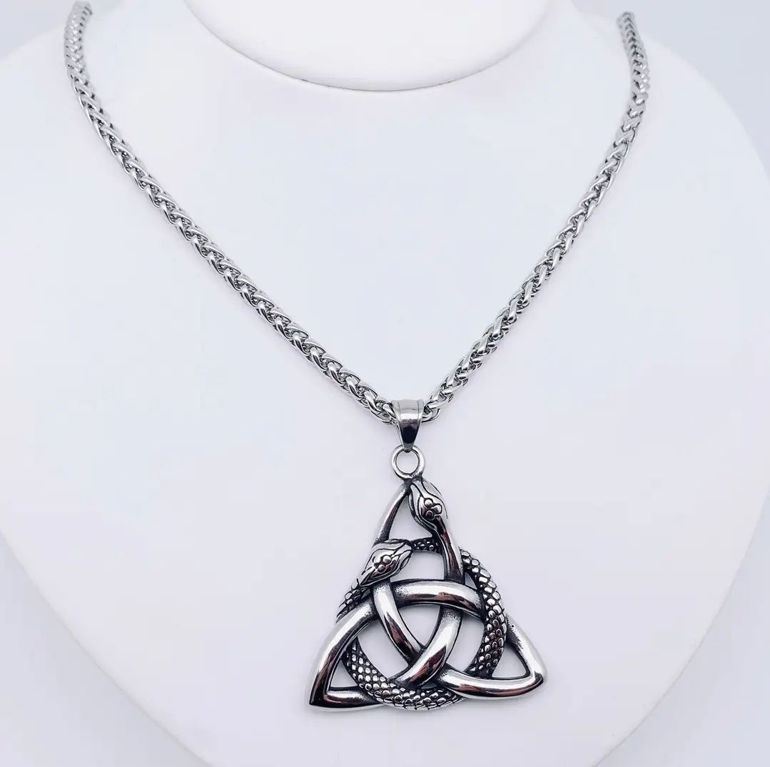 Snake Celtic Knot Pendant + Chain