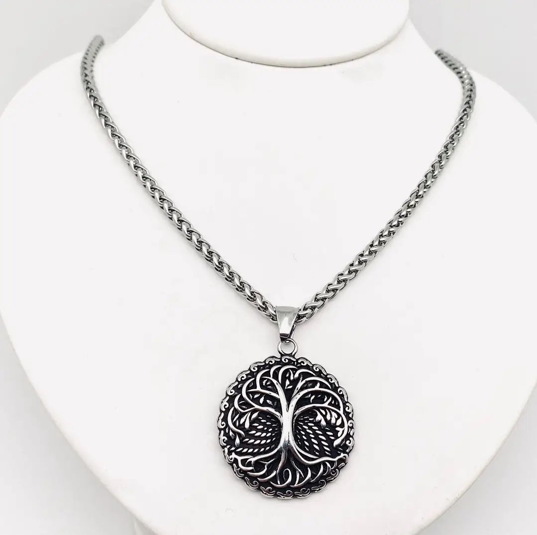 Rustic Tree of Life Pendant + Chain