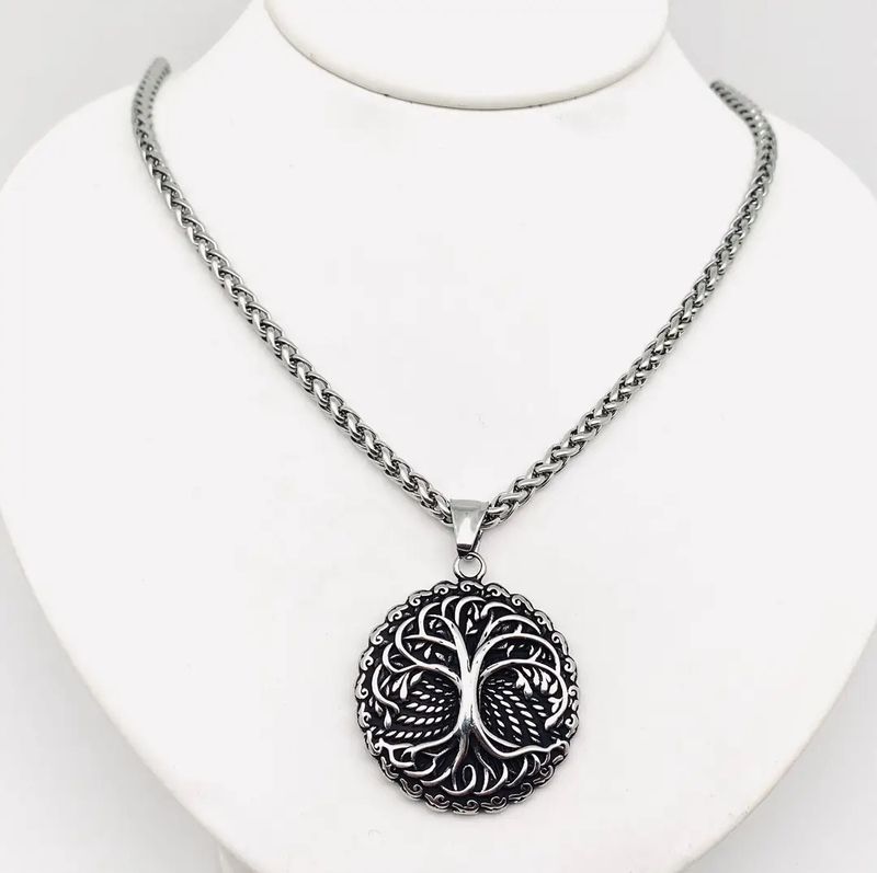 Rustic Tree of Life Pendant + Chain