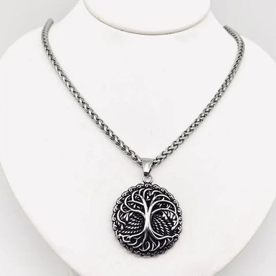 Rustic Tree of Life Pendant + Chain