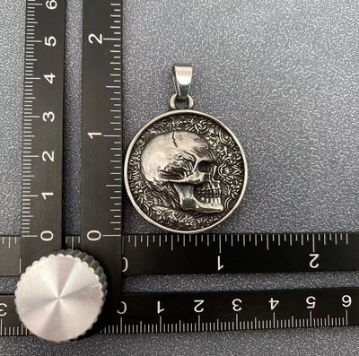 Double Sided Skull Pendant + Chain