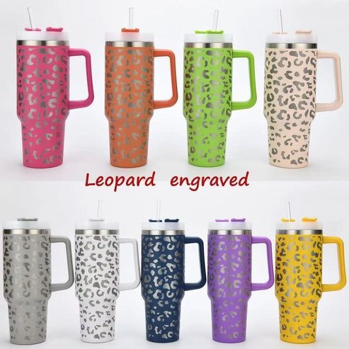 40 OZ Leopard Print Tumbler