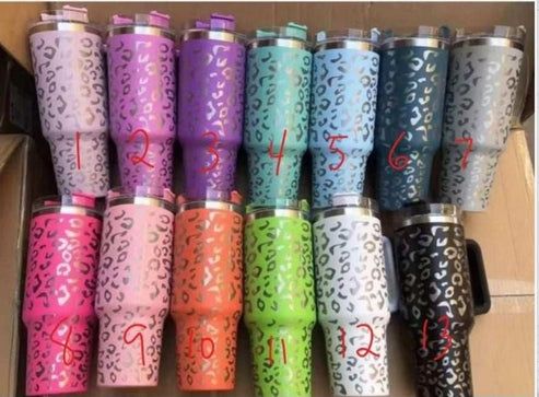 40 OZ Leopard Print Tumbler