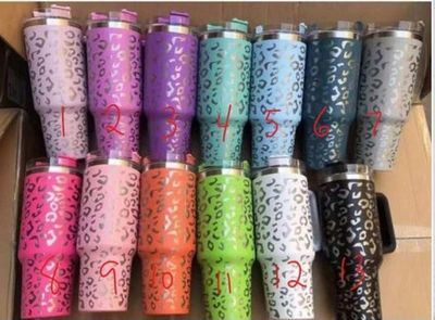 40 OZ Leopard Print Tumbler