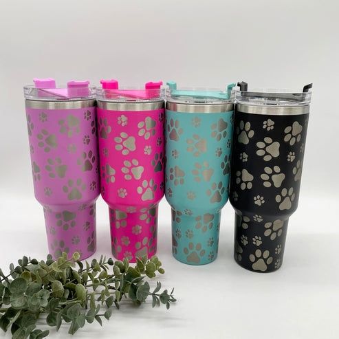 40 OZ Paw Print Tumbler