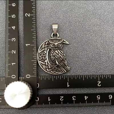 Owl on Moon Pendant