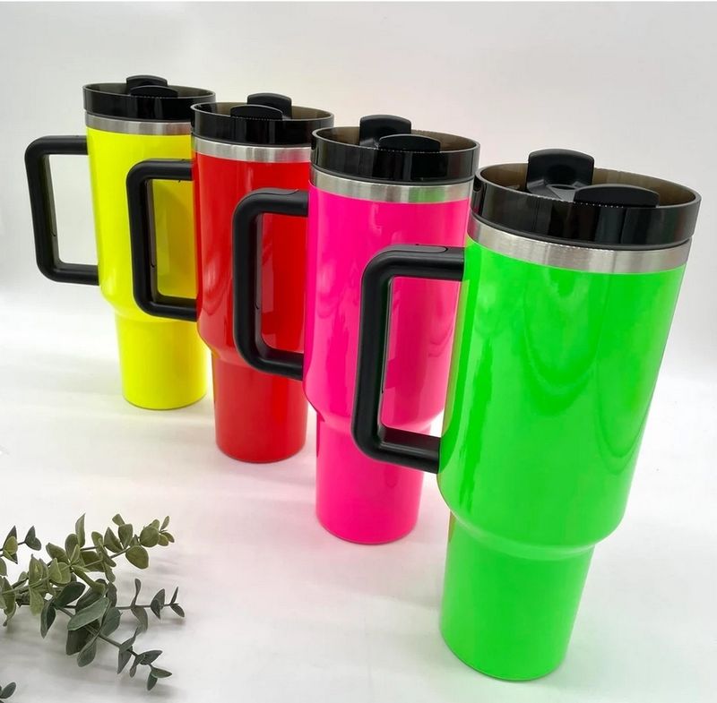 40 OZ Neon &amp; Black Tumbler