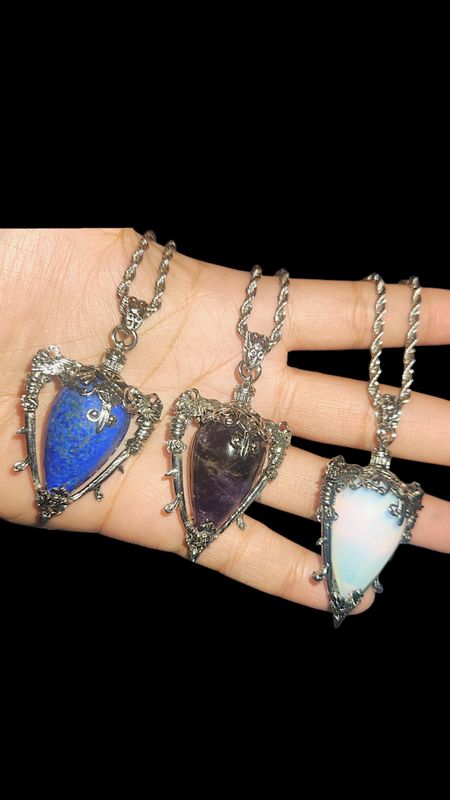 Gothic Crystal Bottle Charm + Chain