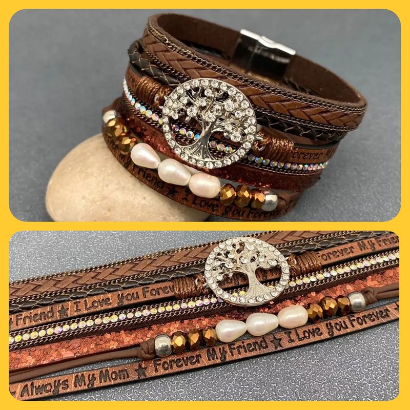 Love Mom Layered Bracelet