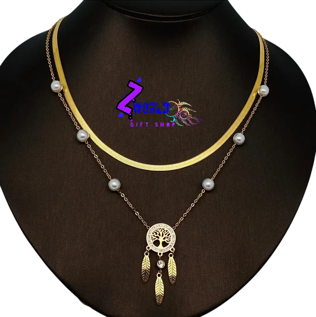 Double Layer Dreamcatcher Necklace