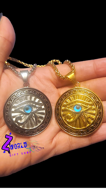 Horus Blue Eye Pendant + Chain