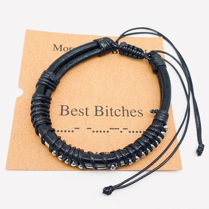 "Best Bi+ches" Morse Code Bracelet 
