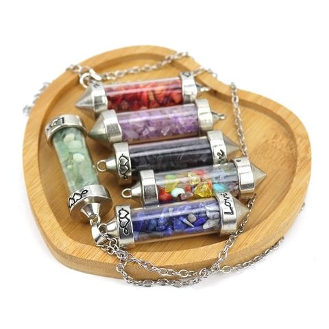Glass Wishing Bottle Necklace