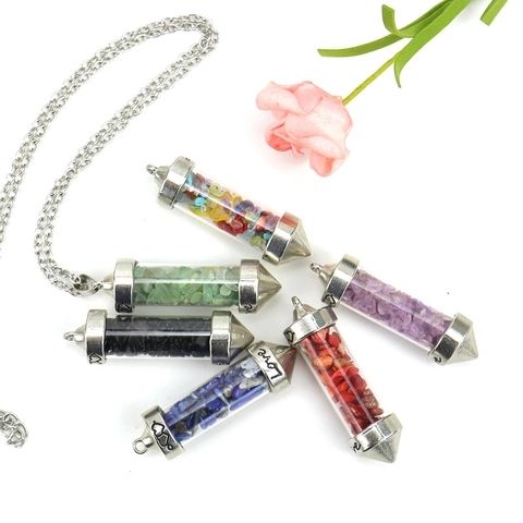 Glass Wishing Bottle Necklace