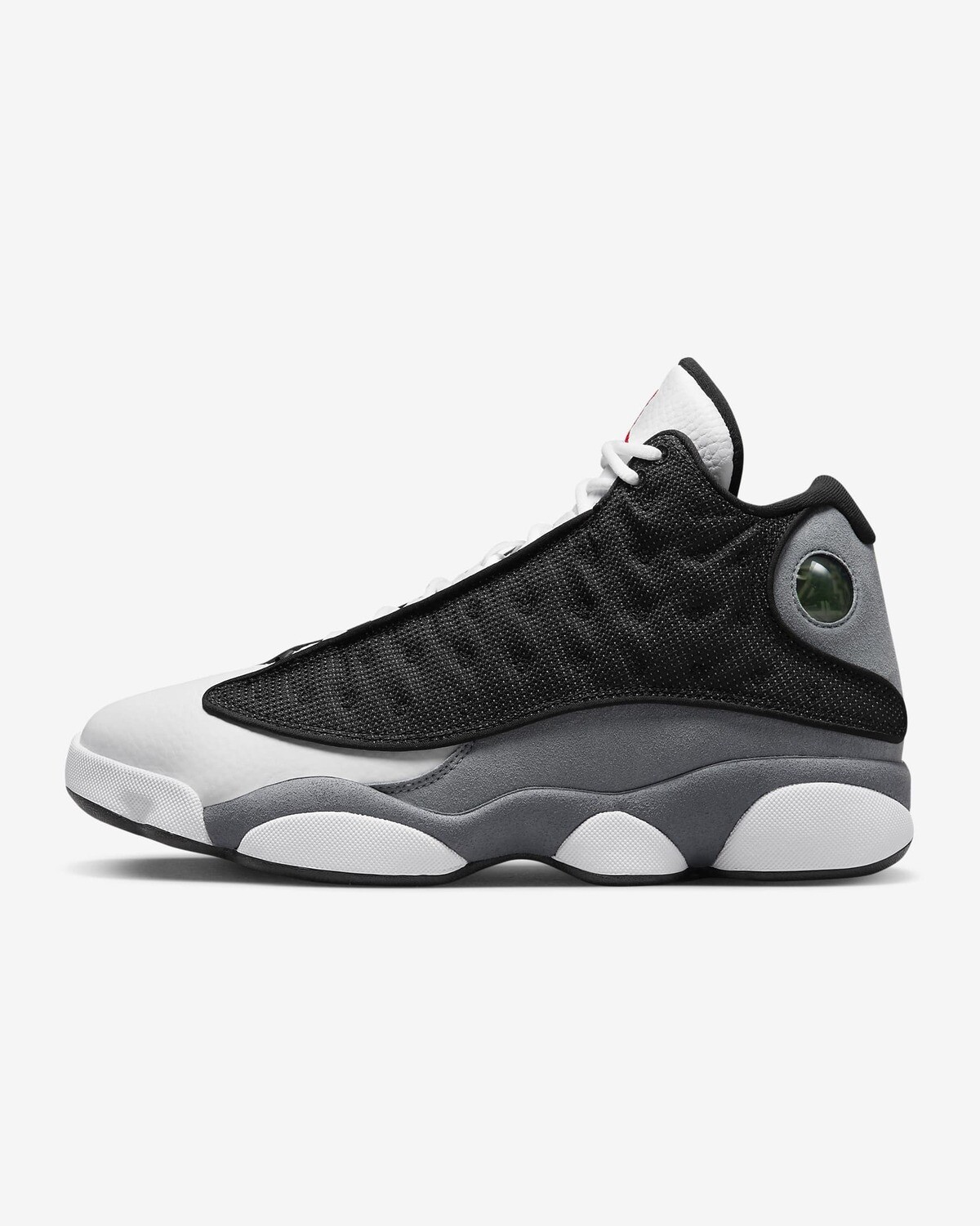 Jordan 13 Retro Black/Flint Grey/White/University Red
