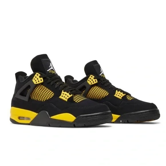 Jordan's 4 Black Yellow Old