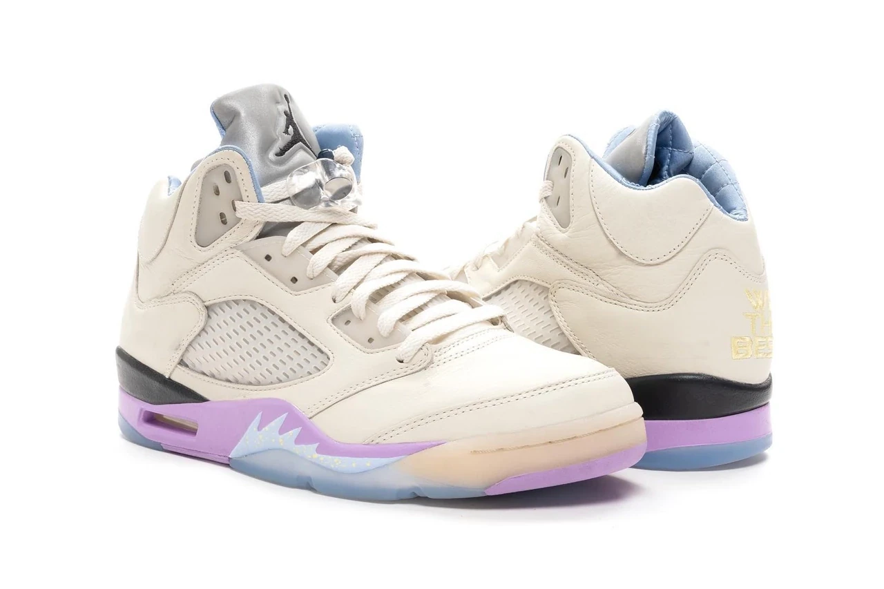 DJ Khaled x Air Jordan 5 in "Sail" and "Crimson Bliss"