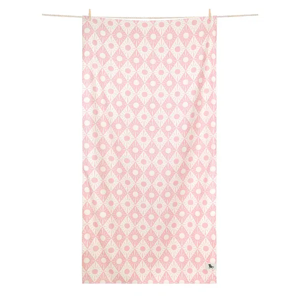 Waffle Quick Dry Bathroom Towel- Diamond Pink