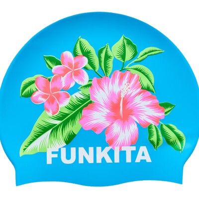 Funkita Swimming Cap- Blue Hawaii