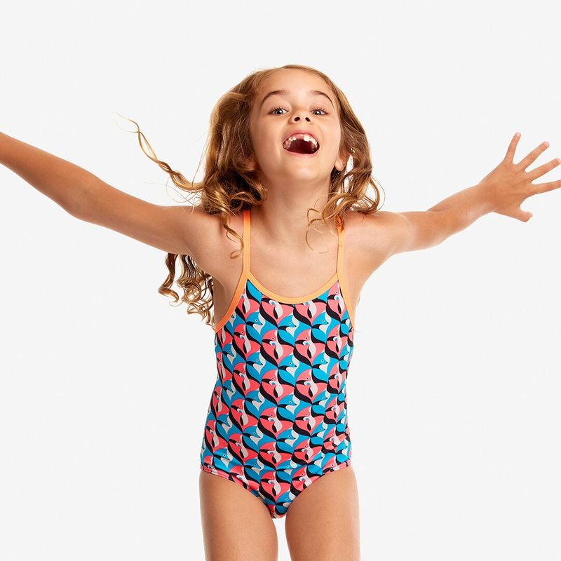 Funkita Girls- Printed One Piece- Run Fox Run