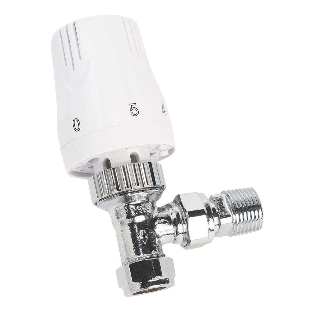 Ultraheat  Angled TRV + Sensor Head Only - White