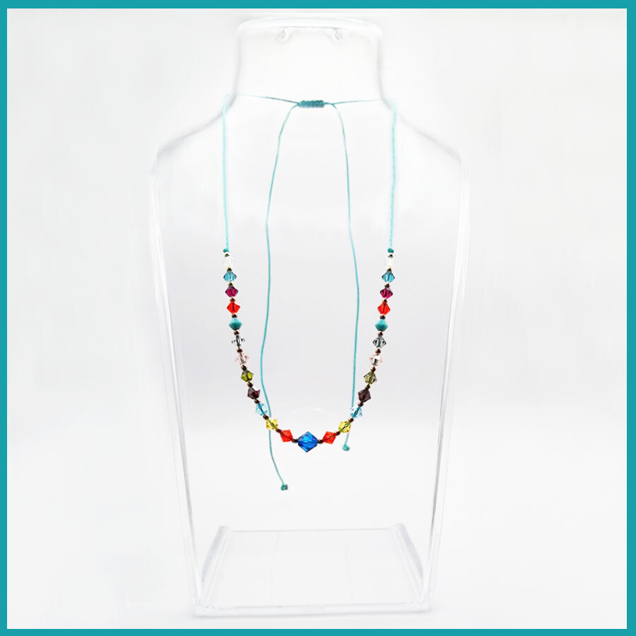 Collar Arcoiris azul