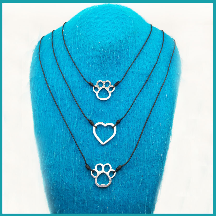 Collar #PerritosArcoiris, plata