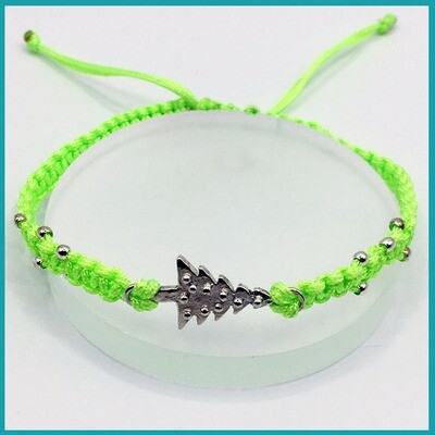 Pulsera &quot;Arbolito navideño&quot; Plata, verde