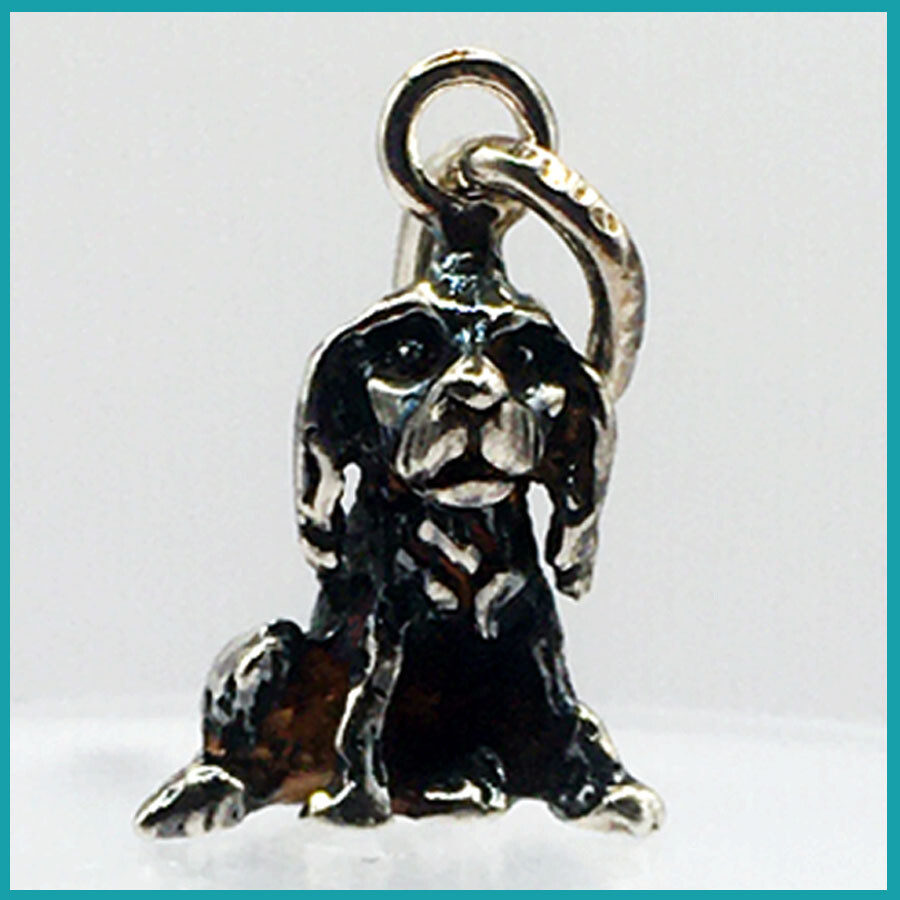 Dije de perrito #Cocker sentado, plata