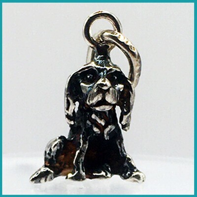Dije de perrito #Cocker sentado, plata