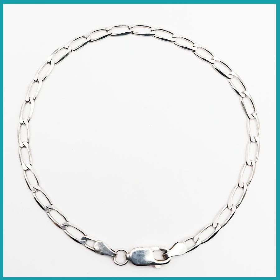 Pulsera #Cadena, plata
