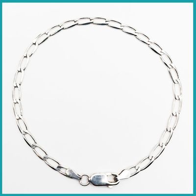 Pulsera #Cadena, plata
