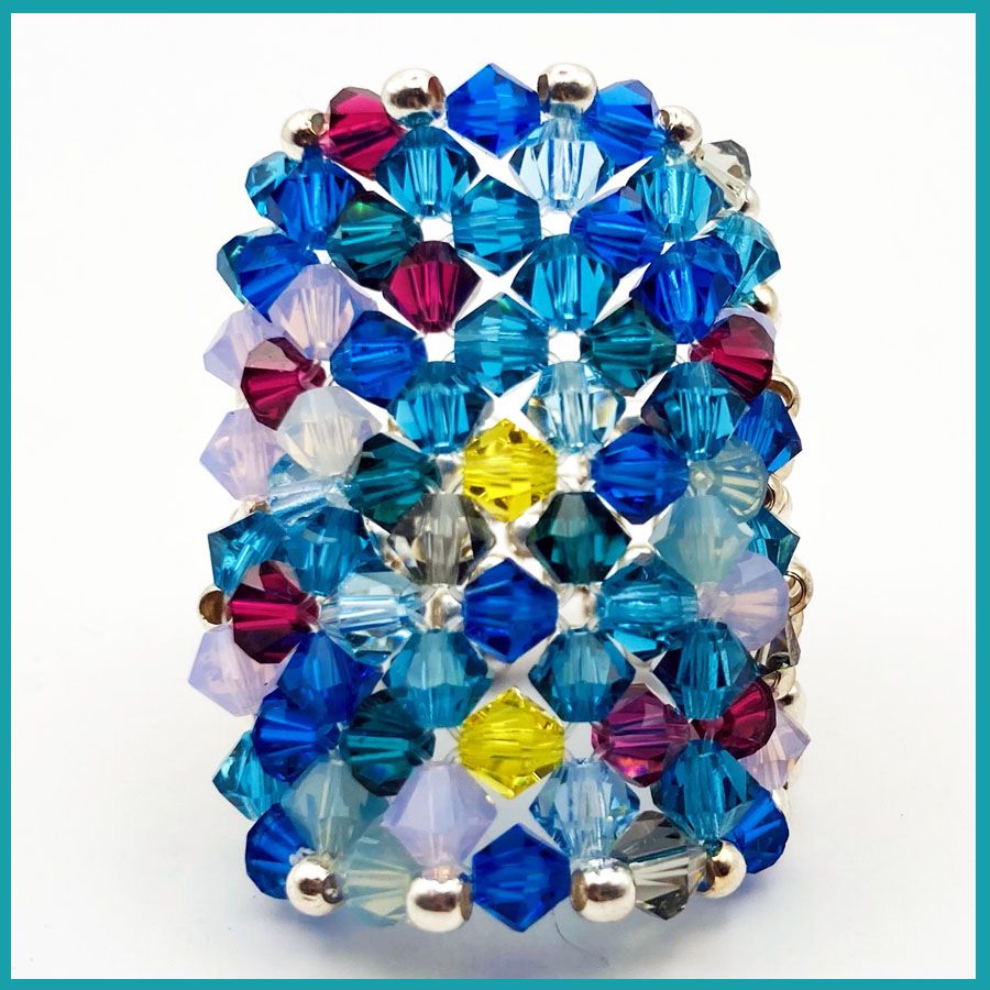 Anillo #ArcoirisSwarovski  Plata, Colores