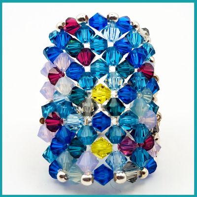 Anillo #ArcoirisSwarovski  Plata, Colores