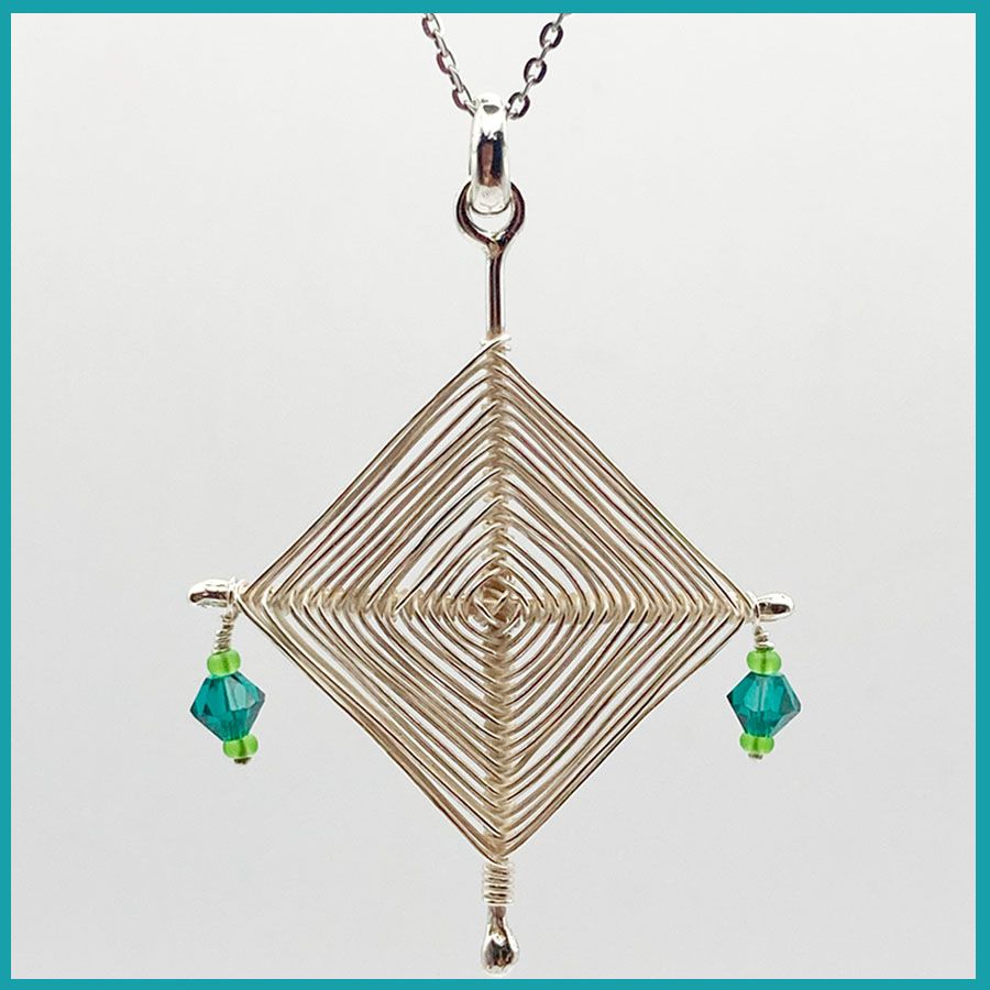 Cadena Ojo de Dios,  plata, Swarovski