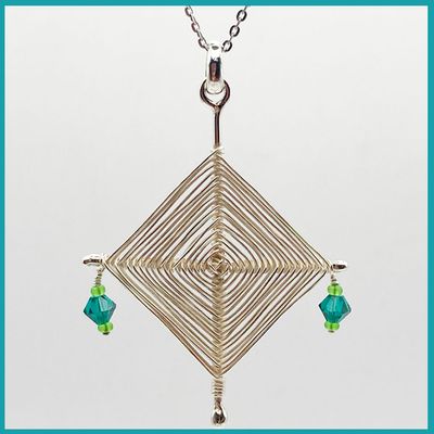 Cadena Ojo de Dios,  plata, Swarovski