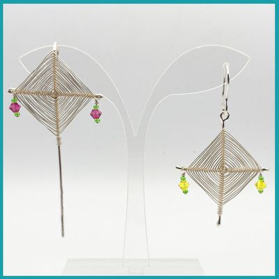 Aretes Desigual Ojo de Dios,  plata, Swarovski