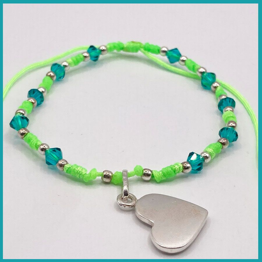 Pulsera Corazón limón plata, Swarovski.