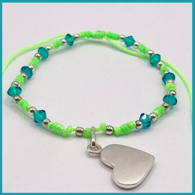 Pulsera Corazón limón plata, Swarovski.