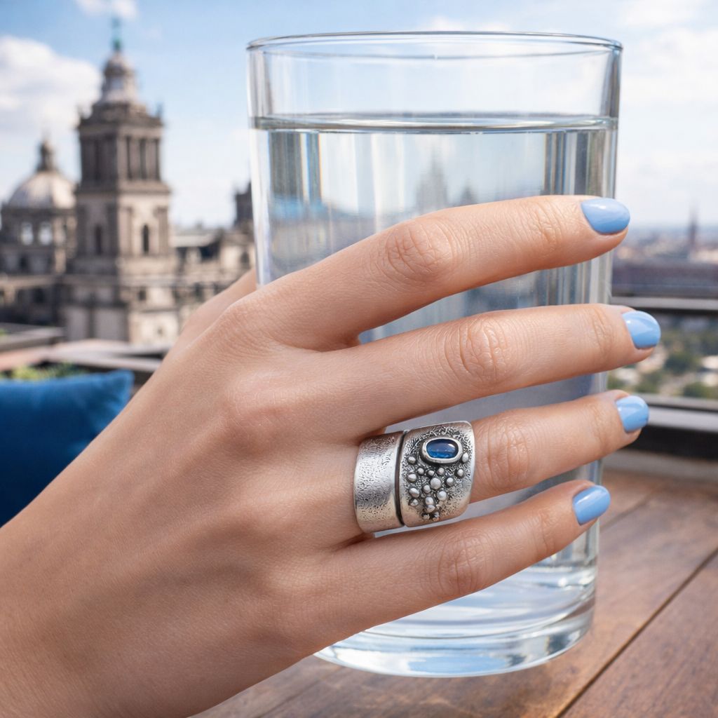 Anillo Compromiso Zafiro