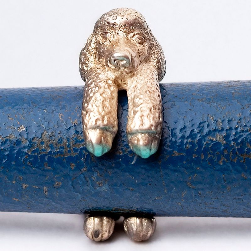 Anillo Perrito French Poodle gigante