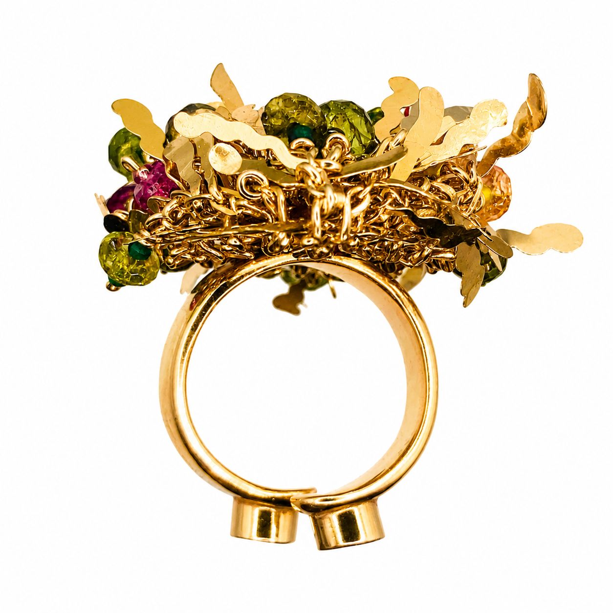 Anillo Cámara oculta, vermeil 24k