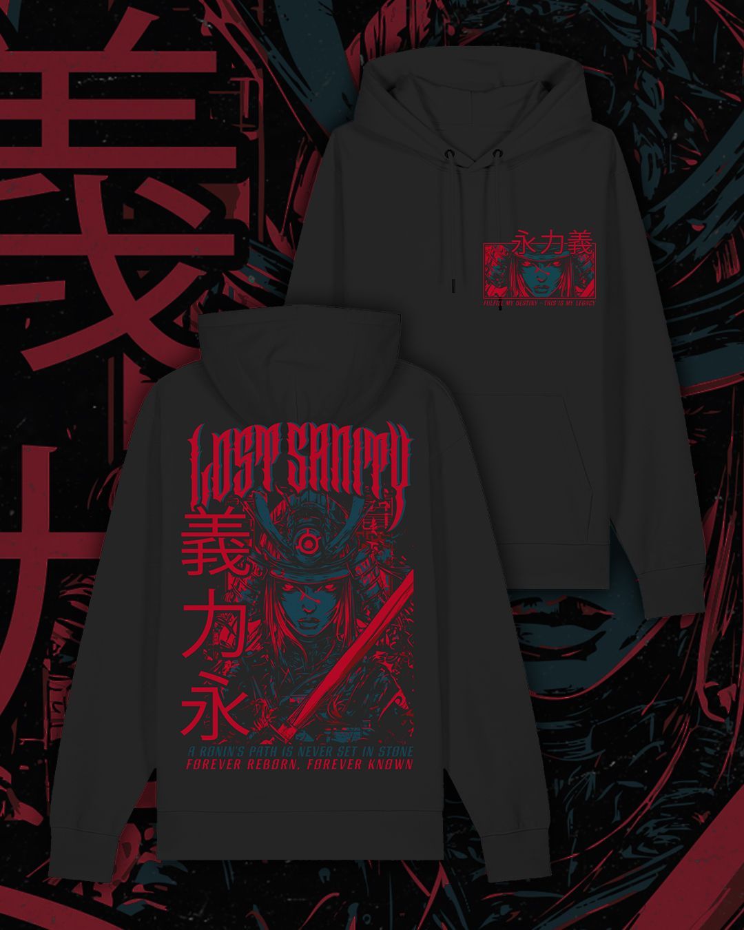 Organic Hoodie "Samurai"