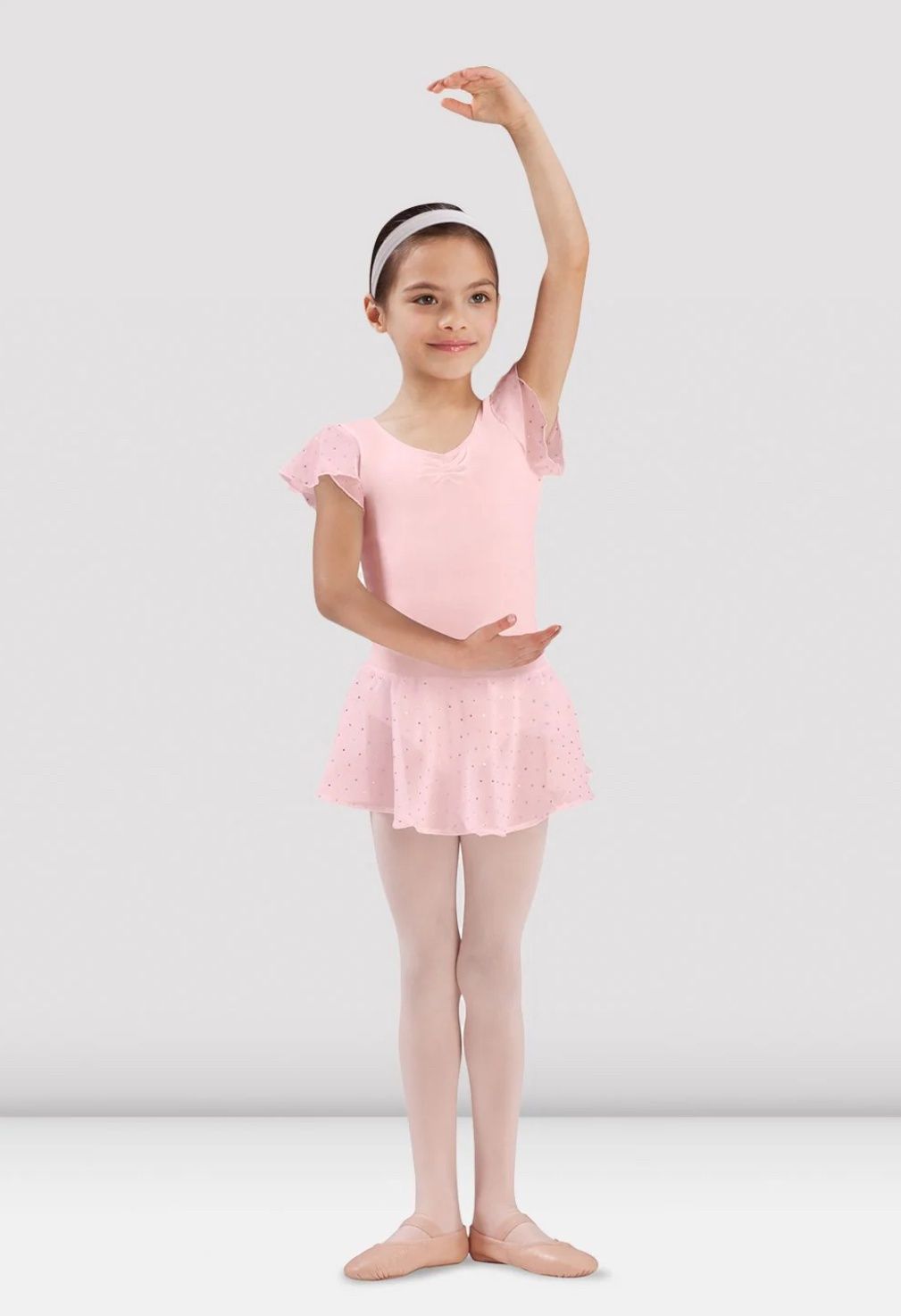 Georgette Flutter Sleeve Sequin Leotard