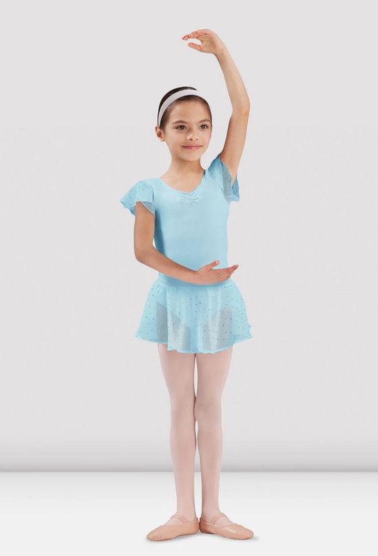 Georgette Flutter Sleeve Sequin Leotard