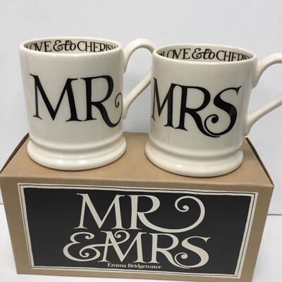 Emma Bridgewater Mr &amp; Mrs Mug Set
