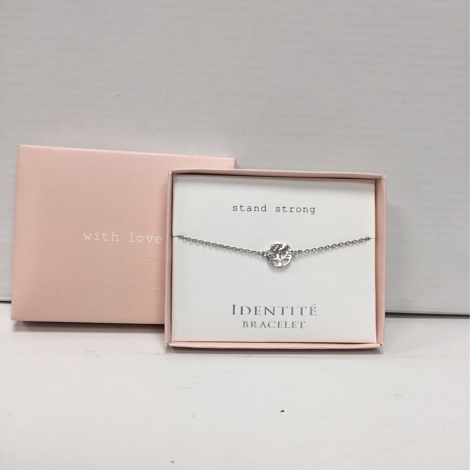 Identite Bracelet Personalised, Silver Colour in a With Love Gift Box