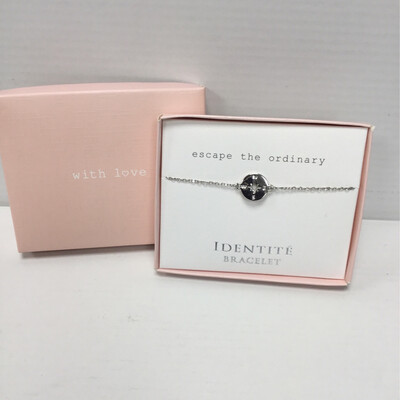Identite Bracelet Personalised, Silver Colour In a With Love Gift Box