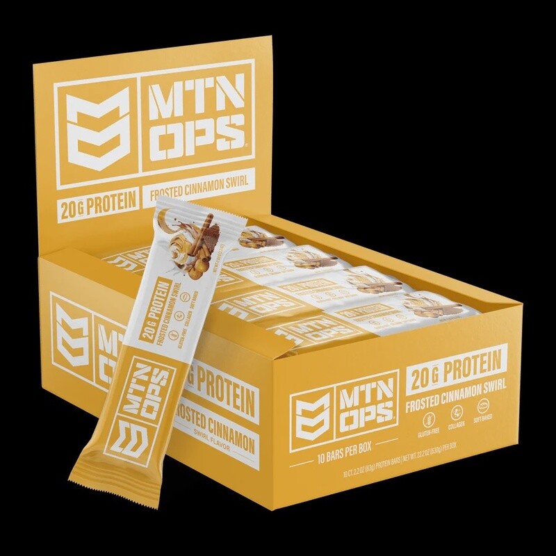 MTN OPS Protein Bars Frosted Cinnamon Swirl